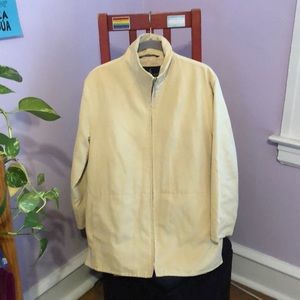 VTG London Fog suede pale yellow jacket